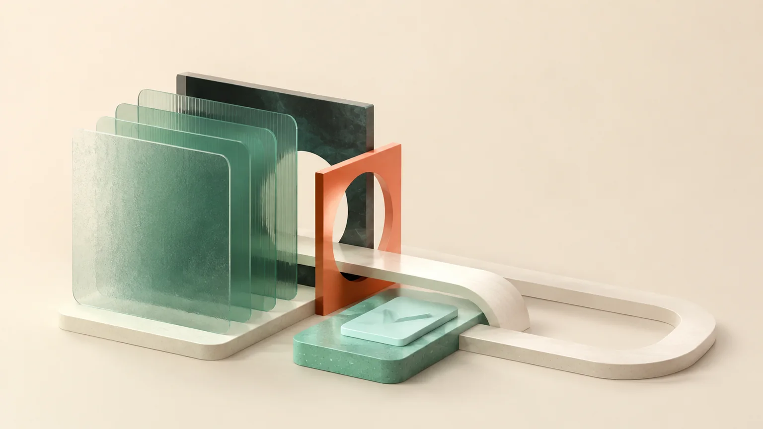 An abstract view of a bounded AI process with several checkpoints.